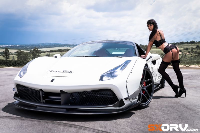 Video Fae Evans Ferrari 488 Liberty Walk Exclusive Feature